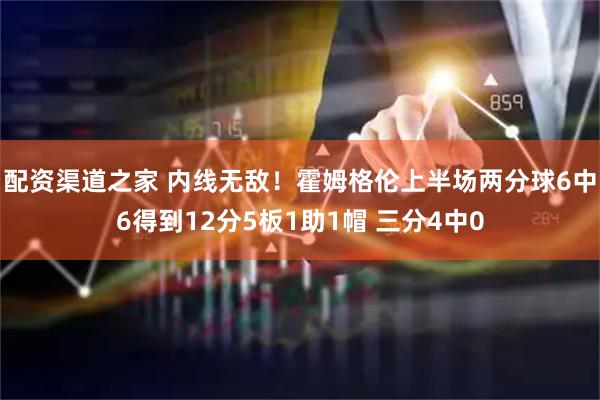 配资渠道之家 内线无敌！霍姆格伦上半场两分球6中6得到12分5板1助1帽 三分4中0