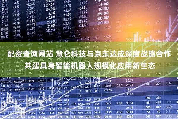 配资查询网站 慧仑科技与京东达成深度战略合作 共建具身智能机器人规模化应用新生态